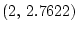 \((2,\,2.7622)\)